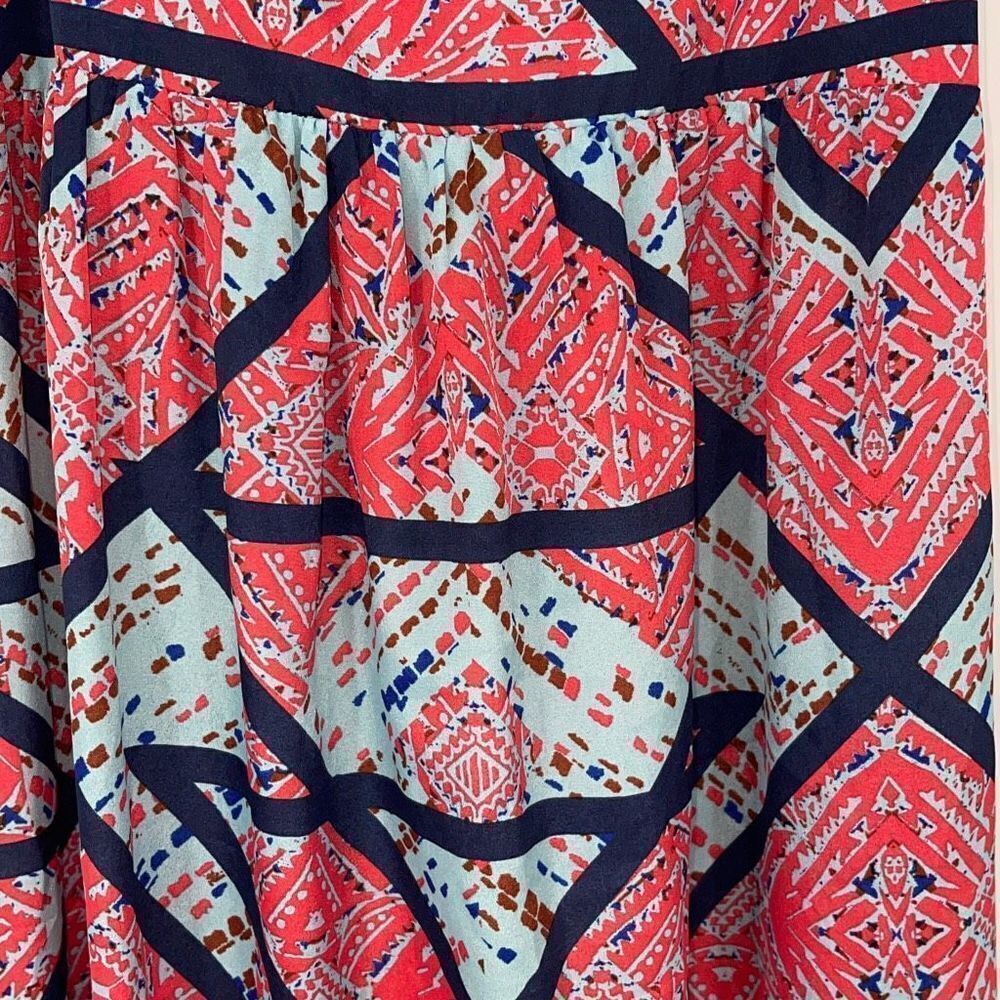 Love Fire Womens Maxi Racerback Dress Sleeveless Summer Vacation Red Blue Large - Picture 4 of 8